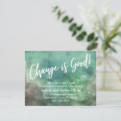 Le changement est bon ! Faire-part d'aquarelle ver (Debout devant)