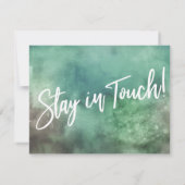 Le changement est bon ! Faire-part d'aquarelle ver (Dos)