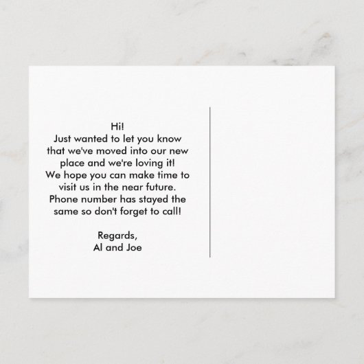 Le changement est un bon Faire-part mobile // Noir (Dos)