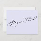 Le changement est une bonne Faire-part de lavande  (Dos)