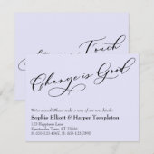 Le changement est une bonne Faire-part de lavande  (Devant / Derrière)