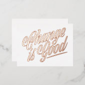 Le changement est une bonne Faire-part de mouvemen (Recto/Verso)