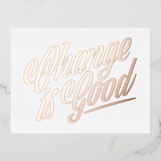 Le changement est une bonne Faire-part de mouvemen (Recto)