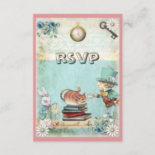 Le chapelier et le chat fous RSVP apportent un