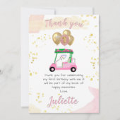 Le charmant Carte de remerciements Pink Golf (Devant)