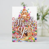 Le charmant petit carte de remerciements Candyland (Debout devant)