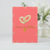 Le charme des Faire-part de mariage coralliennes e (Debout devant)