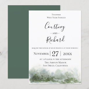 Le charme du Faire-part de mariage en bois sauvage