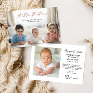 Le Charme Plus Le Merrier Baby Faire-part