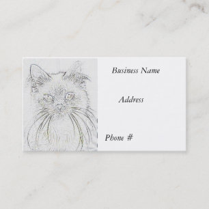 Le chat # 2 esquissent, carte de visite