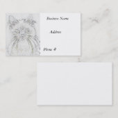 Le chat # 2 esquissent, carte de visite (Devant / Derrière)