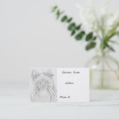 Le chat # 2 esquissent, carte de visite (Debout devant)
