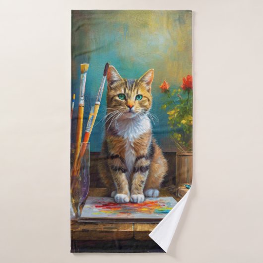 Le Chat Artistique (Serviette de bain)