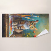 Le Chat Artistique (Serviette de bain)
