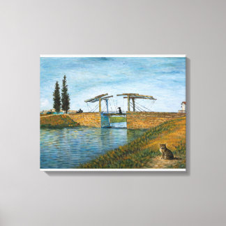 Le Chat au Pont de Langlois Impression sur Toile
