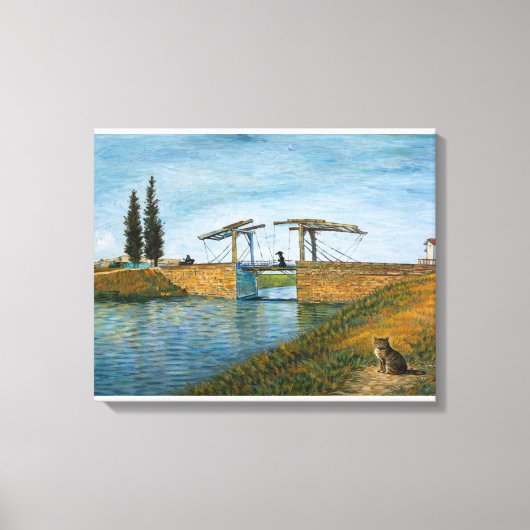 Le Chat au Pont de Langlois Impression sur Toile (Recto)