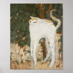 Le Chat Blanc  Cat Painting Afdrukbare Muur Poster
