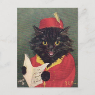 Le chat chanteur briefkaart