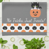 Le Chat Dans La Serviette De Cuisine Citrouille (Plié)