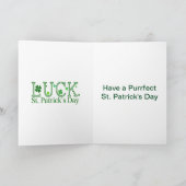 Le chat de St Patrick avec la carte de dessin de (Intérieur)