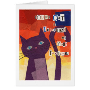 Le chat de zombi est intrigué par votre tactique