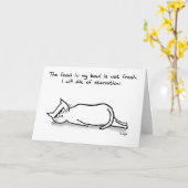 Le Chat Demande De La Nourriture Frais - Carte Cha (Fleur jaune)