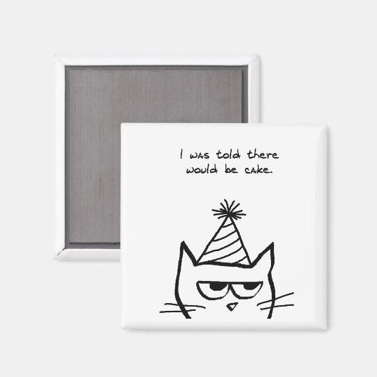 Le chat déteste Anniversaire - Drôle Aimant Chat (Recto/Verso)