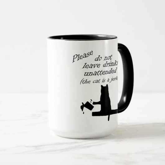 Le chat est un Jerk Coffee Mug (Devant droit)