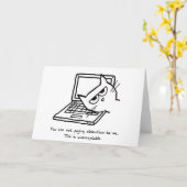 Le chat fâché exige l'attention - carte drôle de (Fleur jaune)