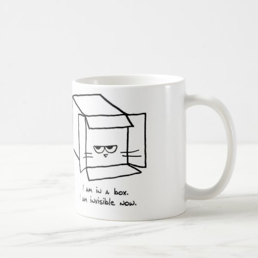 Le chat fâché se cache dans une boîte - tasse de (Droite)