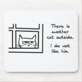 Le chat fâché voit un autre chat - tapis de souris (Devant)