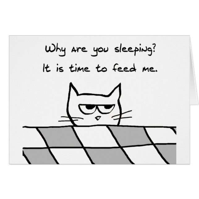 Le chat fâché vous veut hors du lit (Devant horizontal)