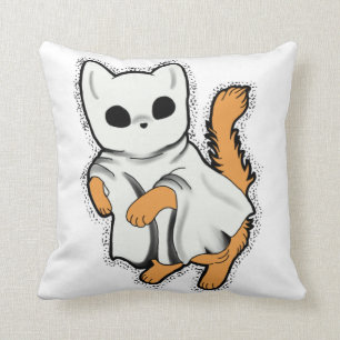 Le chat fantôme est prêt à hanter le Coussin