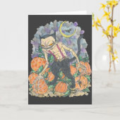 Le "chat halète" la carte d'histoire et de note (Fleur jaune)