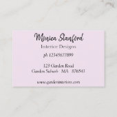 Le chat joue avec le Carte de visite d'aquarelle d (Dos)