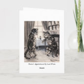 Le chat malade vintage obtiennent la carte bonne (Dos)