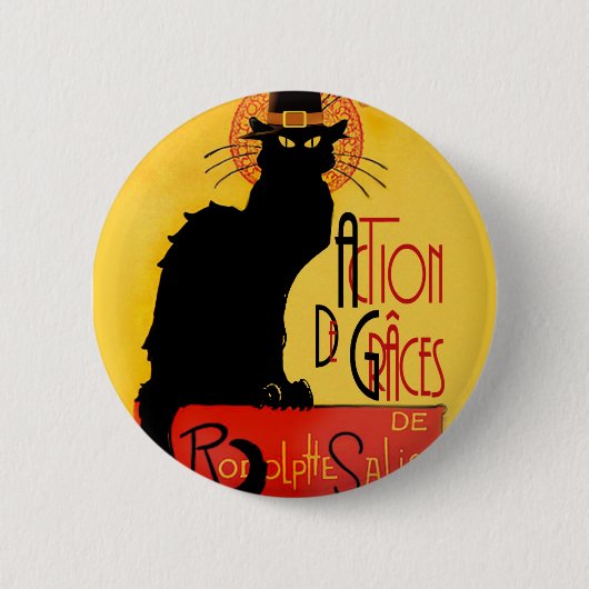 Le Chat Noir - Action de Grâces Ronde Button 5,7 Cm (Voorkant)