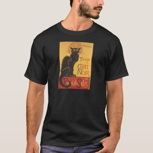 Le Chat Noir Art Print T-shirt (Voorkant)