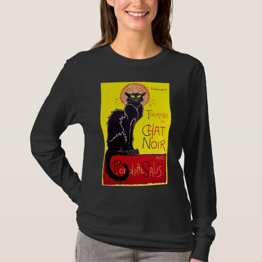 Le Chat Noir Black Cat  Cabaret T Shirt (Voorkant)