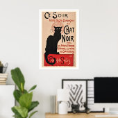 Le Chat Noir Black Cat Vintage Advertising Poster (Bureau à domicile)