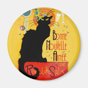 Le Chat Noir - Bonne Nouvelle Année Magneet