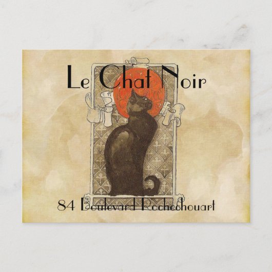 Le Chat Noir Briefkaart (Voorkant)