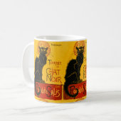 Le Chat Noir  Cat Art Nouveau Retro Koffiemok (Voorkant links)