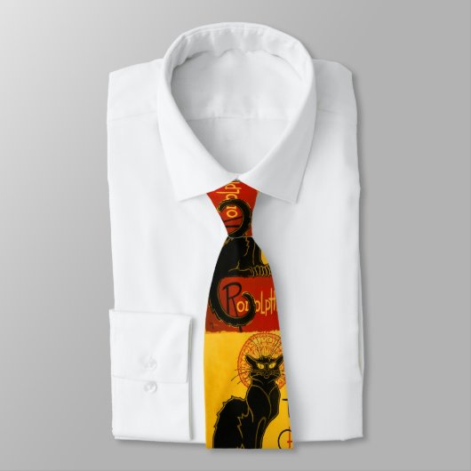 Le Chat Noir Cat Art Nouveau Retro Stropdas (Gebonden)