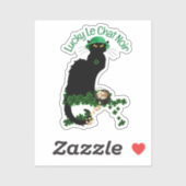 Le Chat Noir Clover St. Patrick's Day Sticker (Vel)