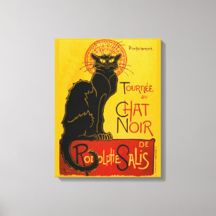 Le Chat Noir de Black Cat Art  Canvas Afdruk