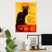 Le Chat Noir de Black Cat Art Poster (Thuiskantoor)