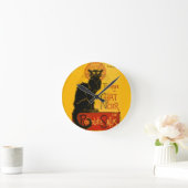 Le Chat Noir de Black Cat Art Ronde Klok (Huis)