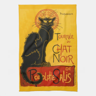 Le Chat Noir de Black Cat Art  Theedoek