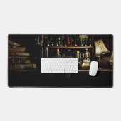 Le chat noir de la bibliothèque Arcanum Desk Mat (Clavier et souris)